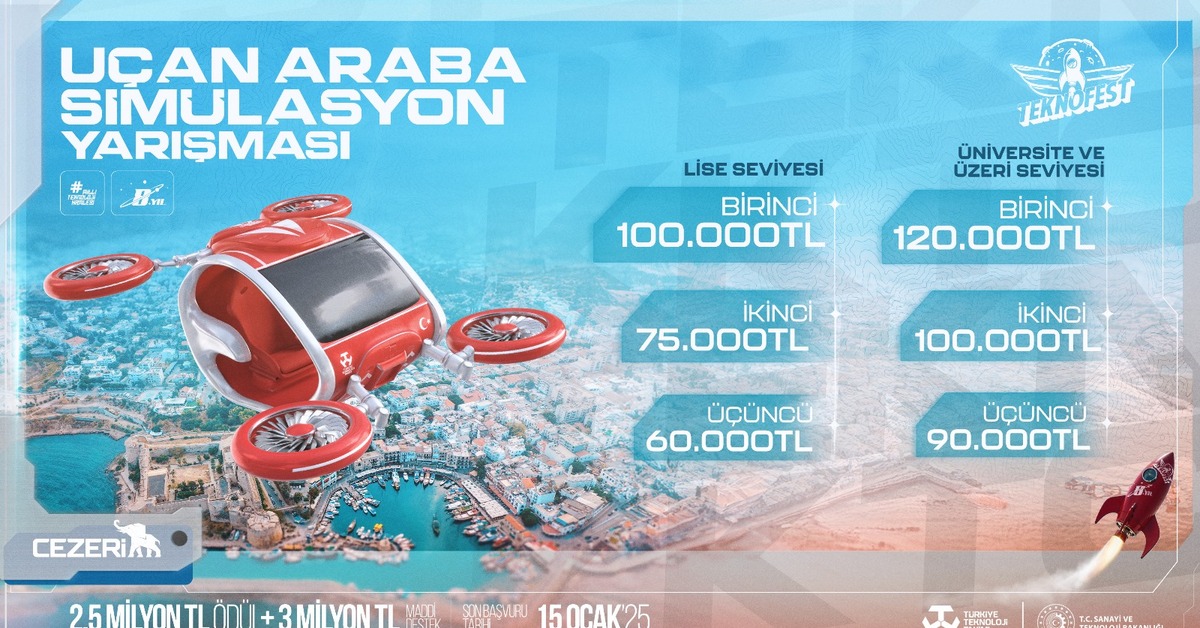 TEKNOFEST KKTC Uçan Araba simulasyon yarışması için başvurular başladı